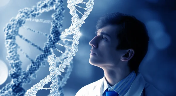 Investigación de moléculas de ADN — Foto de Stock