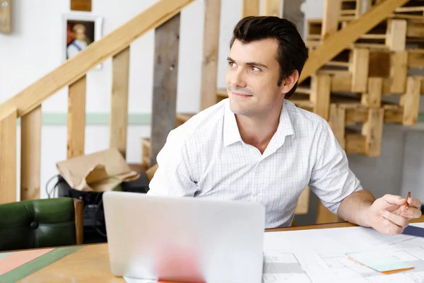 Male architect in office — Stock Photo, Image