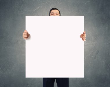 İşadamı gösteren boş afiş