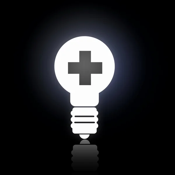 Glowing bulb icon — Stock Photo, Image