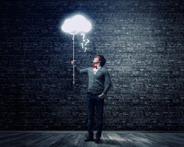 Guy avec ballon concept — Photo