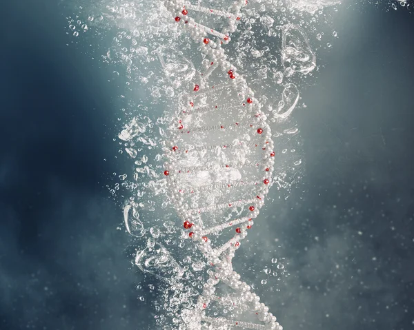 DNA molekülü içinde su — Stok fotoğraf