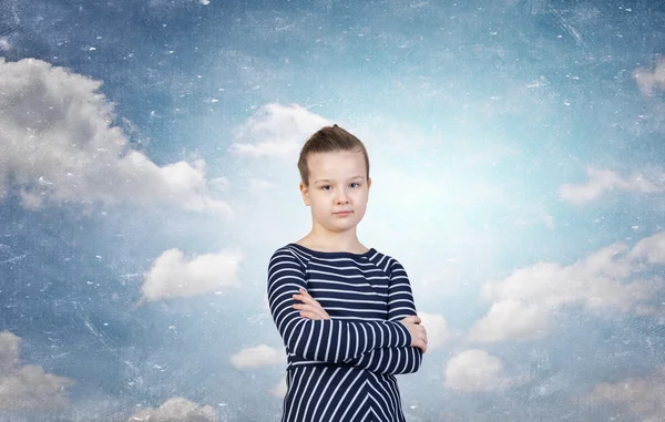 Mooie school jaar oud meisje — Stockfoto