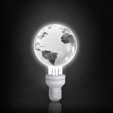 Karanlığın içinde teknoloji ampul