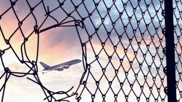 Airplane taking off — Stock Photo, Image