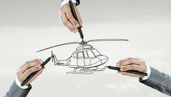 Design of helicopter model — Stock Photo, Image