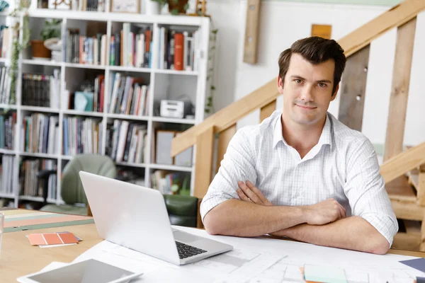Male architect in office — Stock Photo, Image