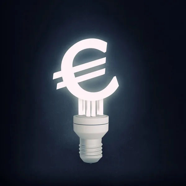 Euro sign lamp — Stock Photo, Image