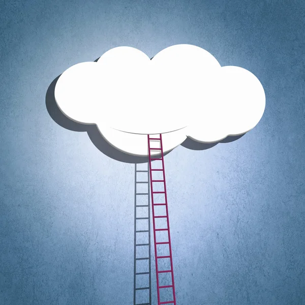 Ladder to cloud in sky — Stock Photo, Image