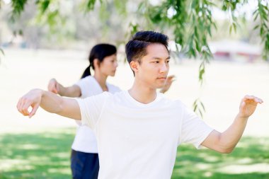 İnsanlar Park Thai chi