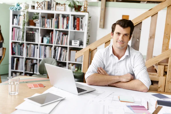 Male architect in office — Stock Photo, Image