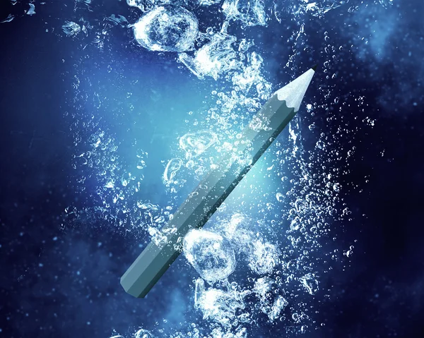 Pen onder water — Stockfoto