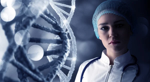 Tecnologo scientifico donna in laboratorio — Foto Stock