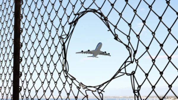 Airplane taking off — Stock Photo, Image