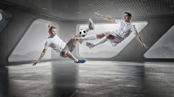 Giocatori di calcio — Foto Stock