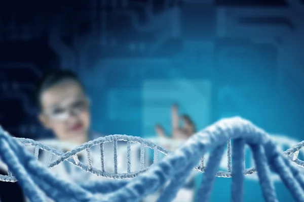 Woman science technologist in laboratory — Stock Photo, Image