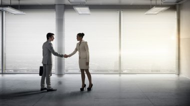 iş ortakları el sıkışma