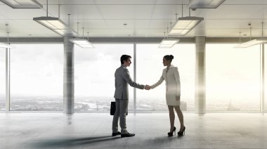 iş ortakları el sıkışma