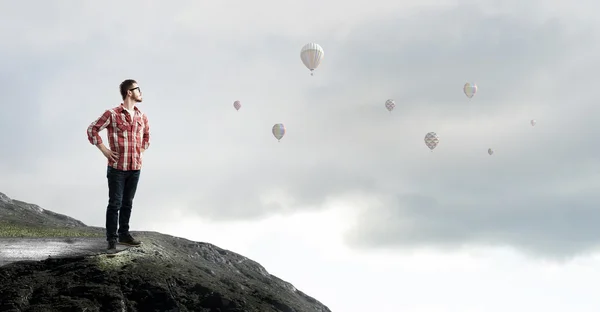 Sensazione di raggiungere la cima — Foto Stock