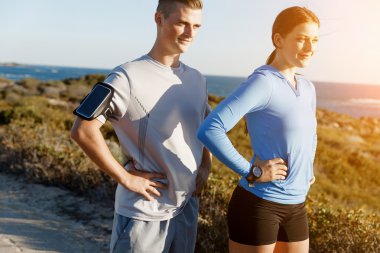 Plaj birlikte eğitim genç Çift