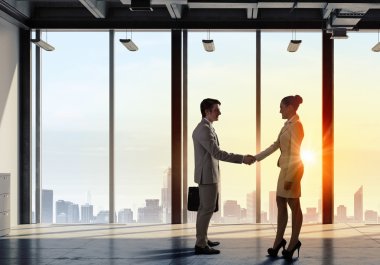 iş ortakları el sıkışma