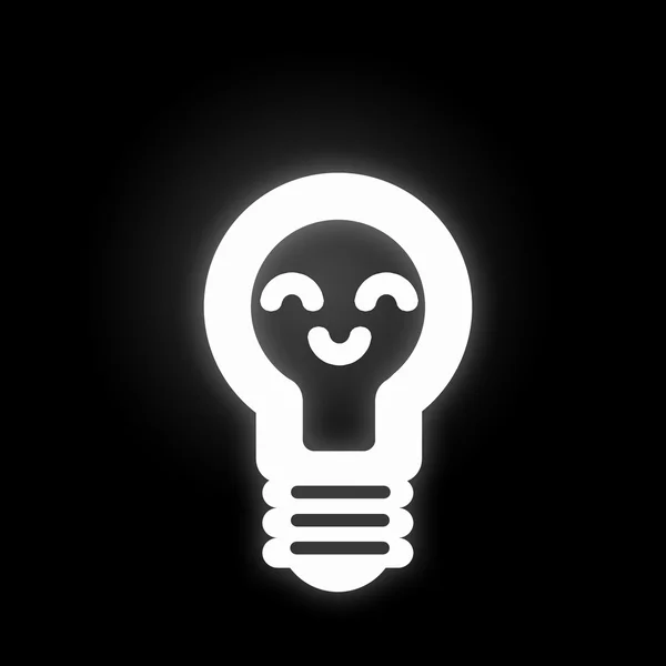 Glödande glödlampa ikonen — Stockfoto