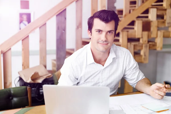 Male architect in office — Stock Photo, Image