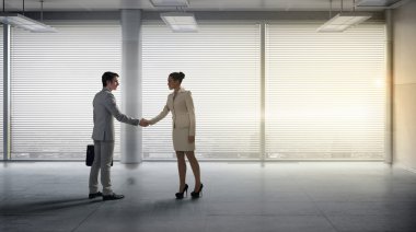 iş ortakları el sıkışma