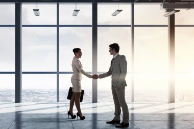 iş ortakları el sıkışma