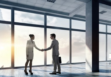 iş ortakları el sıkışma