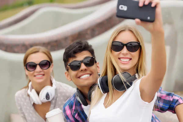 Att göra bra selfie — Stockfoto