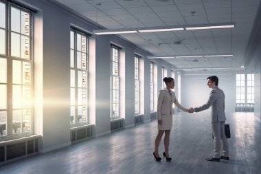 iş ortakları el sıkışma