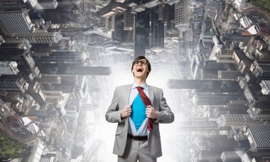 Duygusal süper işadamı çığlık