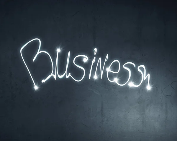 Business word on dark backdrop — Stock Photo, Image