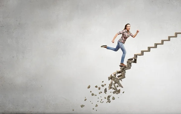 Up to top overcoming challenges — Stock Photo, Image