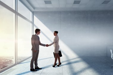 iş ortakları el sıkışma