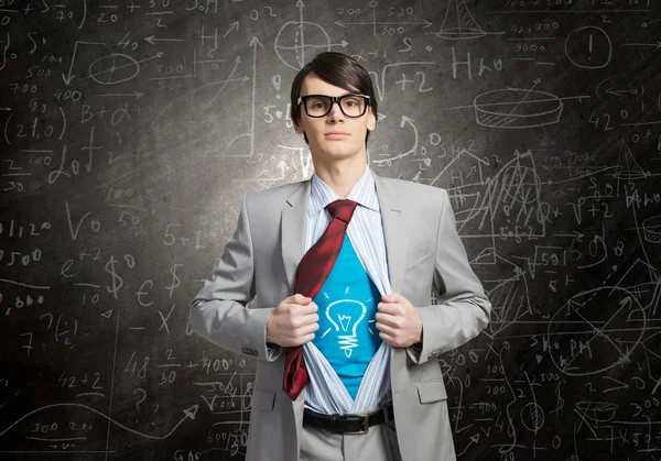 Determined super businessman — Stock Photo, Image