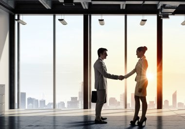 iş ortakları el sıkışma