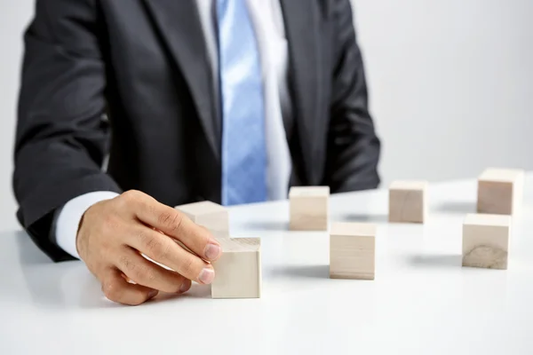 Concept of business hierarchy and human resources — Stock Photo, Image