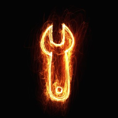 Yangın wrench kutsal kişilerin resmi
