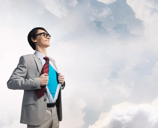 Determined super businessman — Stock Photo, Image