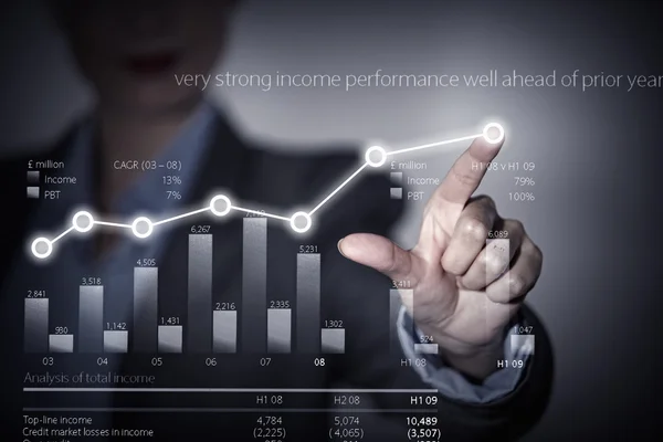 Analyzing sales data — Stock Photo, Image
