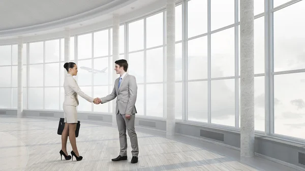 Obchodní partneři handshake — Stock fotografie