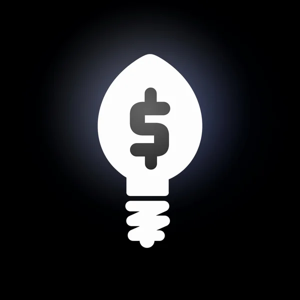 Glödlampa vit ikon — Stockfoto