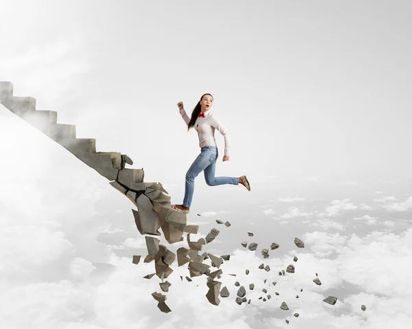 Up to top overcoming challenges — Stock Photo, Image