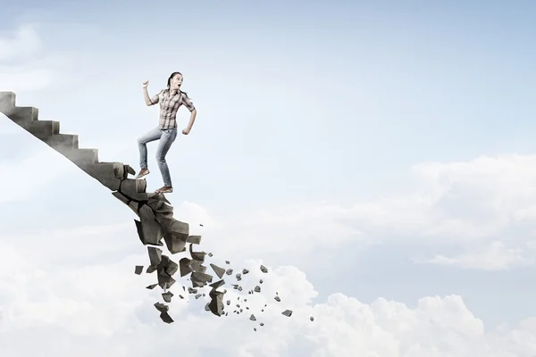 Up to top overcoming challenges — Stock Photo, Image