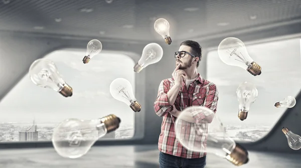 Guy thinking over idea — Stock Photo, Image