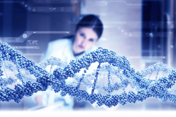 Woman science technologist in laboratory — Stock Photo, Image