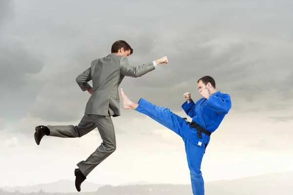 Batalla de dos oponentes — Foto de Stock