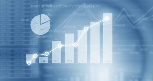 Datos dinámicos de ventas — Foto de Stock